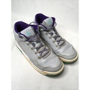 EU43 Nike Air Jordan Flight Origin 3 Gray Purple Green Mid-Top Basketball 27.5cm